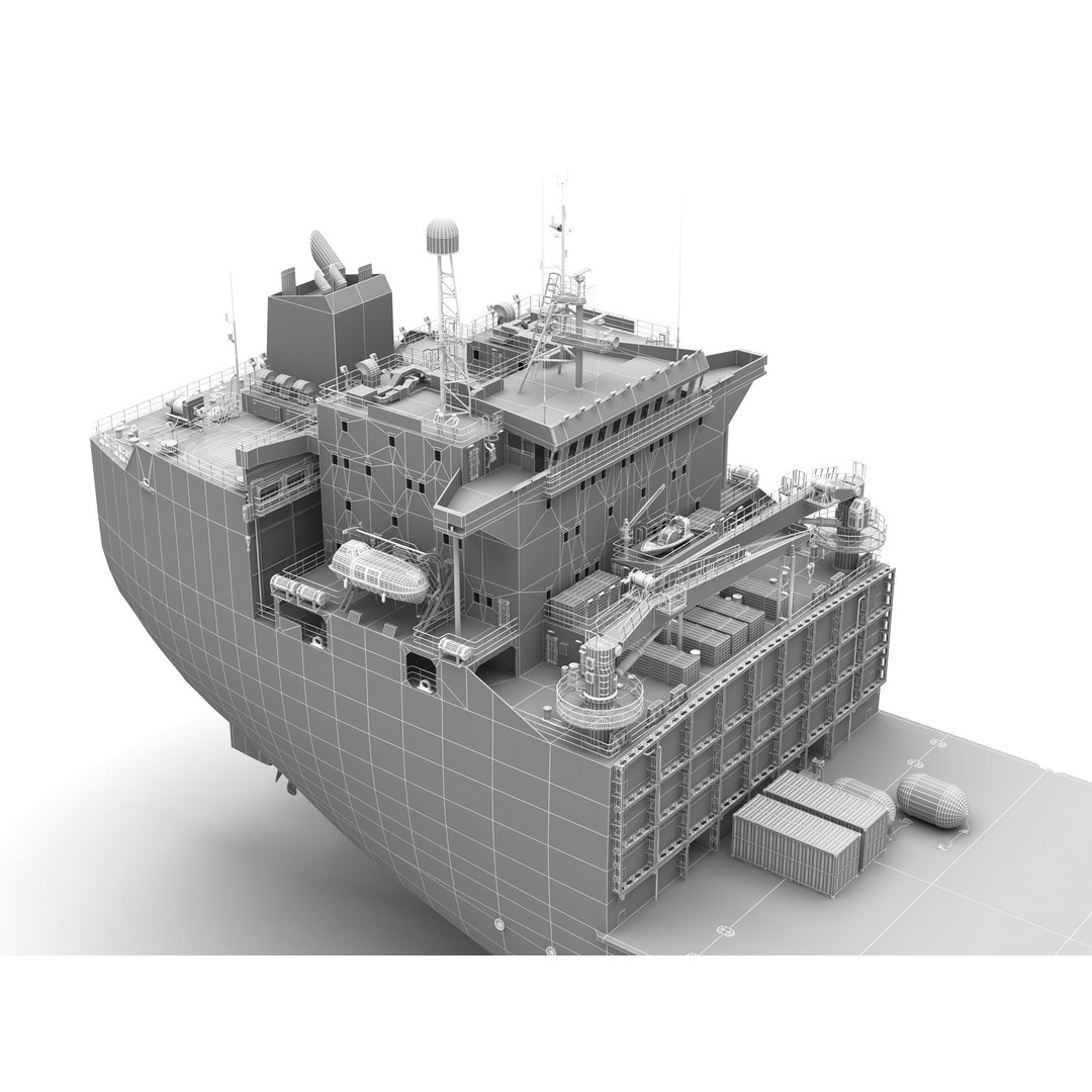 Heavy Load Carrier MV Target 3D Model – High Poly Vessel, PBR Textures