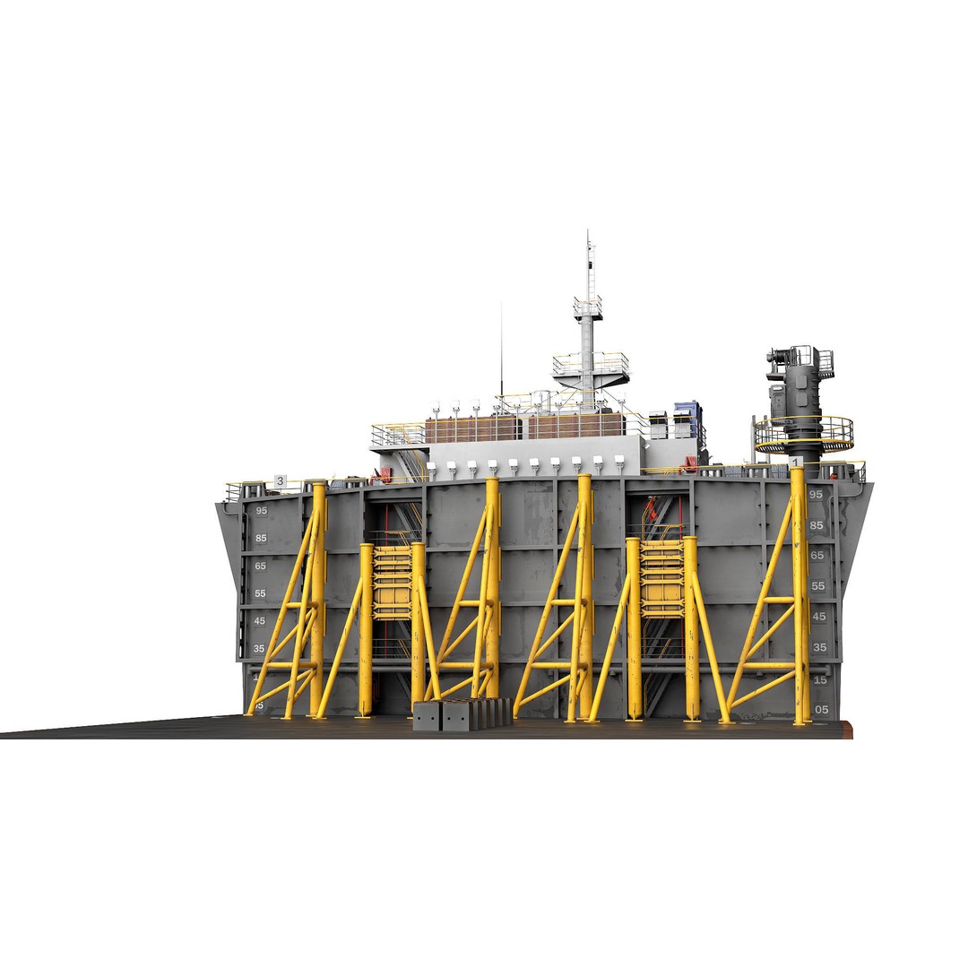 Heavy Load Carrier MV Target 3D Model – High Poly Vessel, PBR Textures - View 11