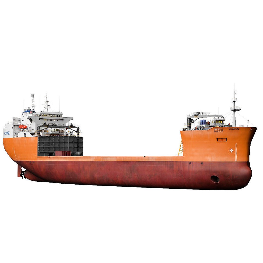 Heavy Load Carrier MV Target 3D Model – High Poly Vessel, PBR Textures - View 3