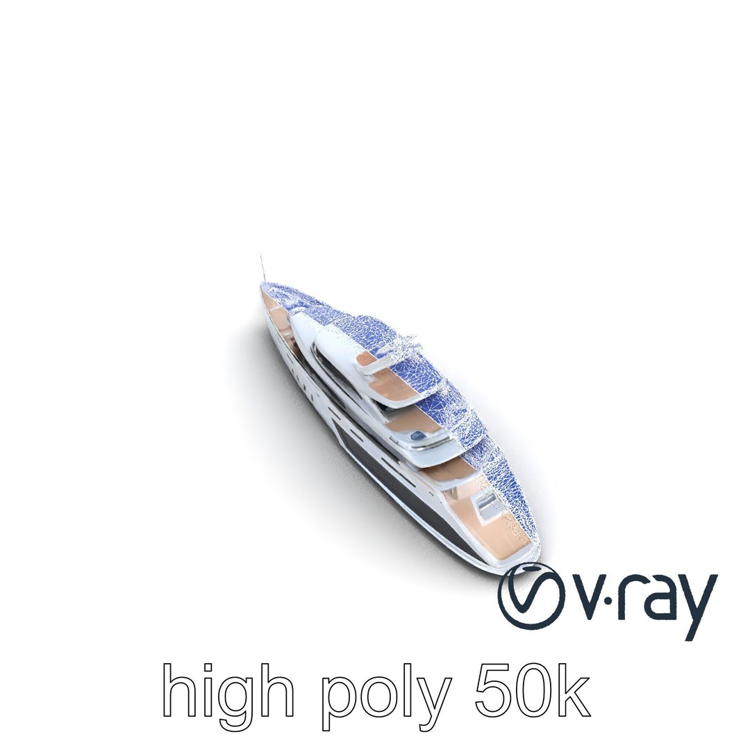 Catamaran Superyacht 3D Model – Low Poly PBR Asset, FBX, Game Ready
