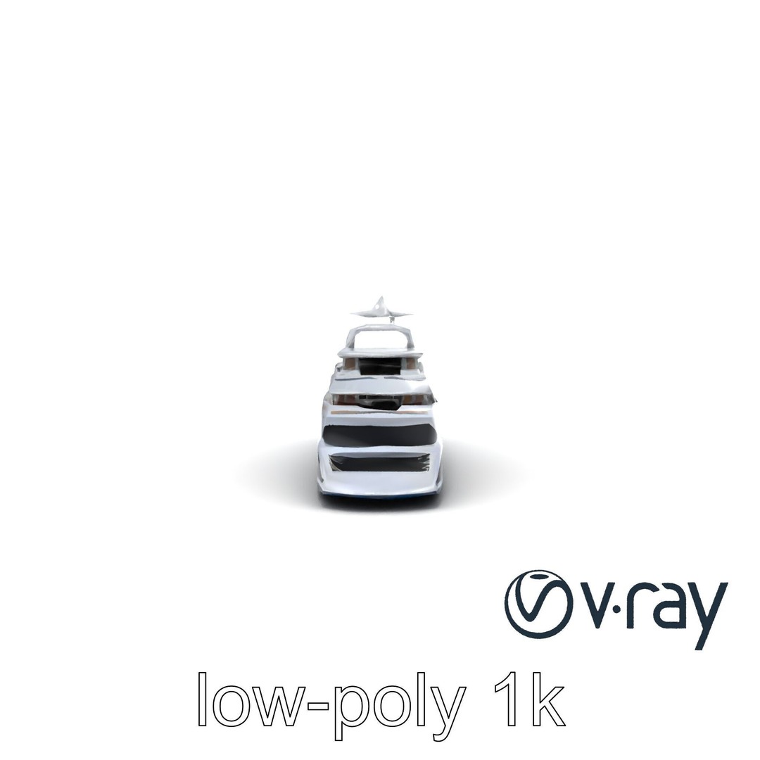Catamaran Superyacht 3D Model – Low Poly PBR Asset, FBX, Game Ready - View 17