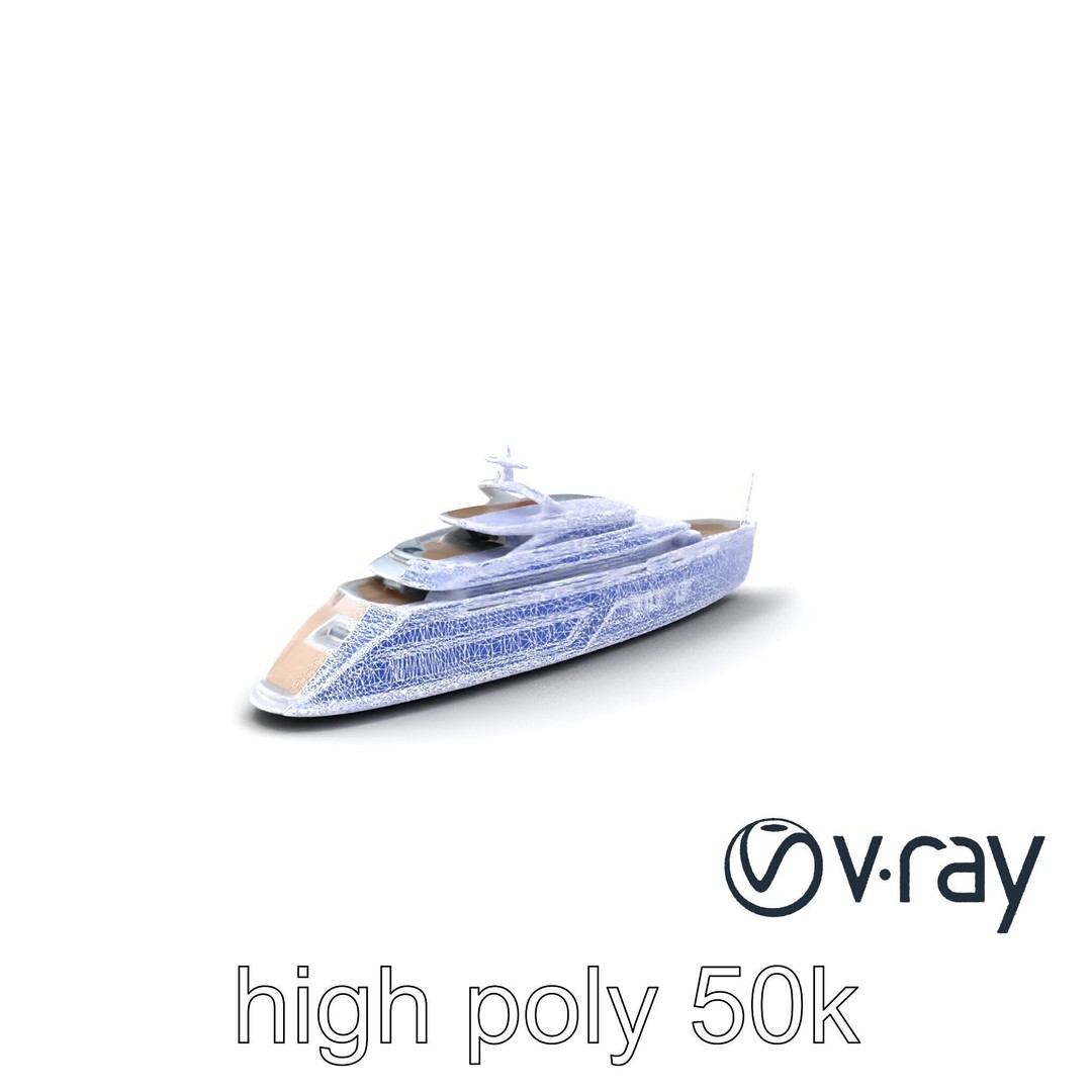 Catamaran Superyacht 3D Model – Low Poly PBR Asset, FBX, Game Ready - View 18