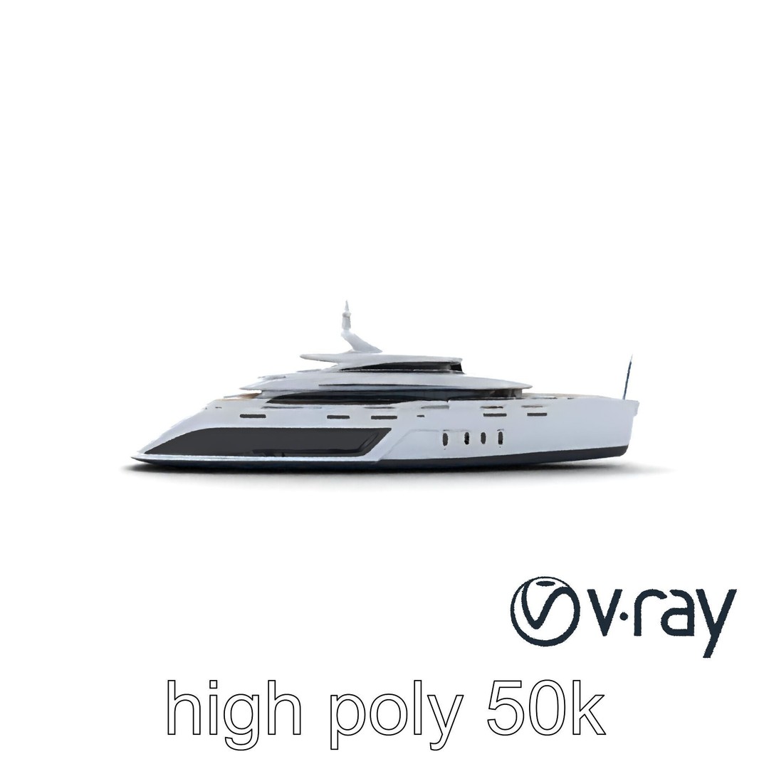 Catamaran Superyacht 3D Model – Low Poly PBR Asset, FBX, Game Ready - View 19