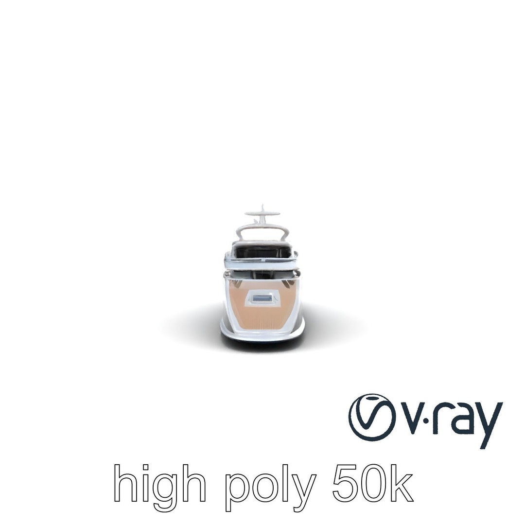 Catamaran Superyacht 3D Model – Low Poly PBR Asset, FBX, Game Ready - View 20