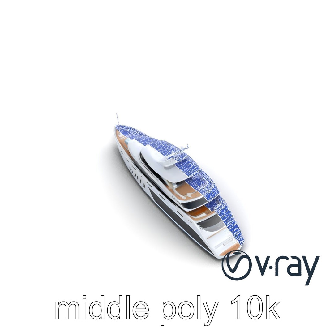 Catamaran Superyacht 3D Model – Low Poly PBR Asset, FBX, Game Ready - View 21