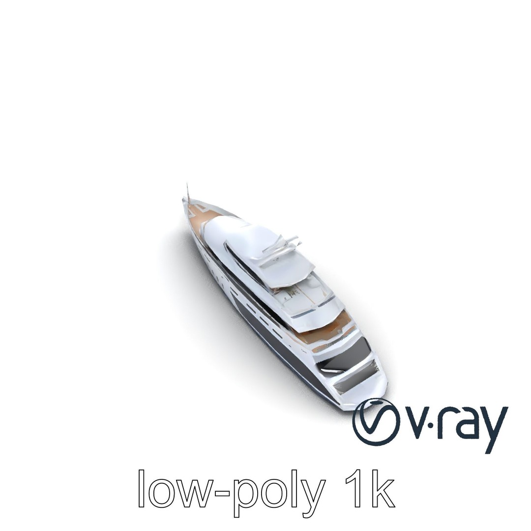 Catamaran Superyacht 3D Model – Low Poly PBR Asset, FBX, Game Ready - View 24