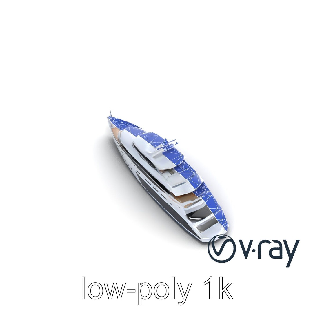 Catamaran Superyacht 3D Model – Low Poly PBR Asset, FBX, Game Ready - View 25