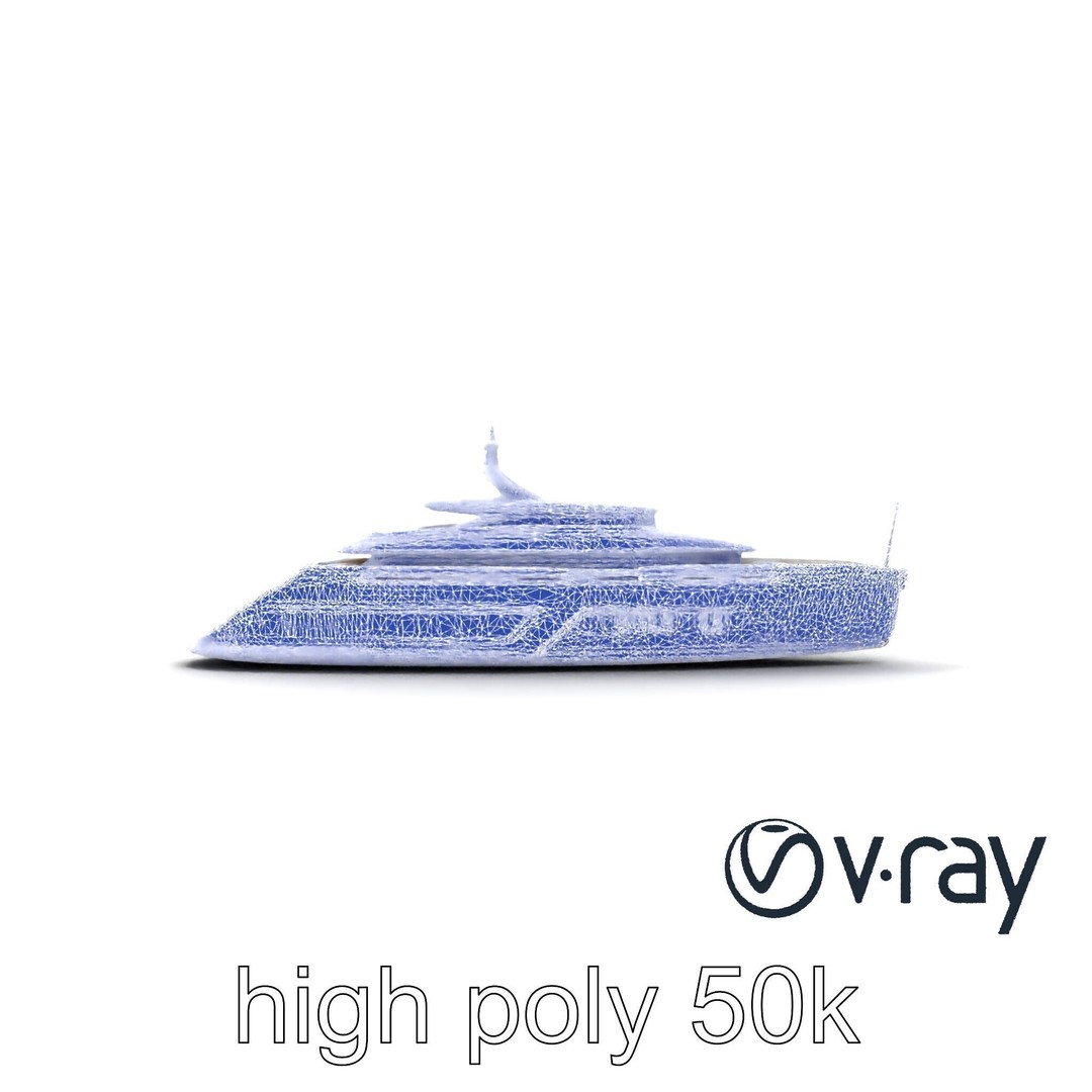 Catamaran Superyacht 3D Model – Low Poly PBR Asset, FBX, Game Ready - View 29