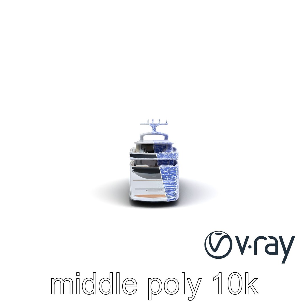 Catamaran Superyacht 3D Model – Low Poly PBR Asset, FBX, Game Ready - View 31