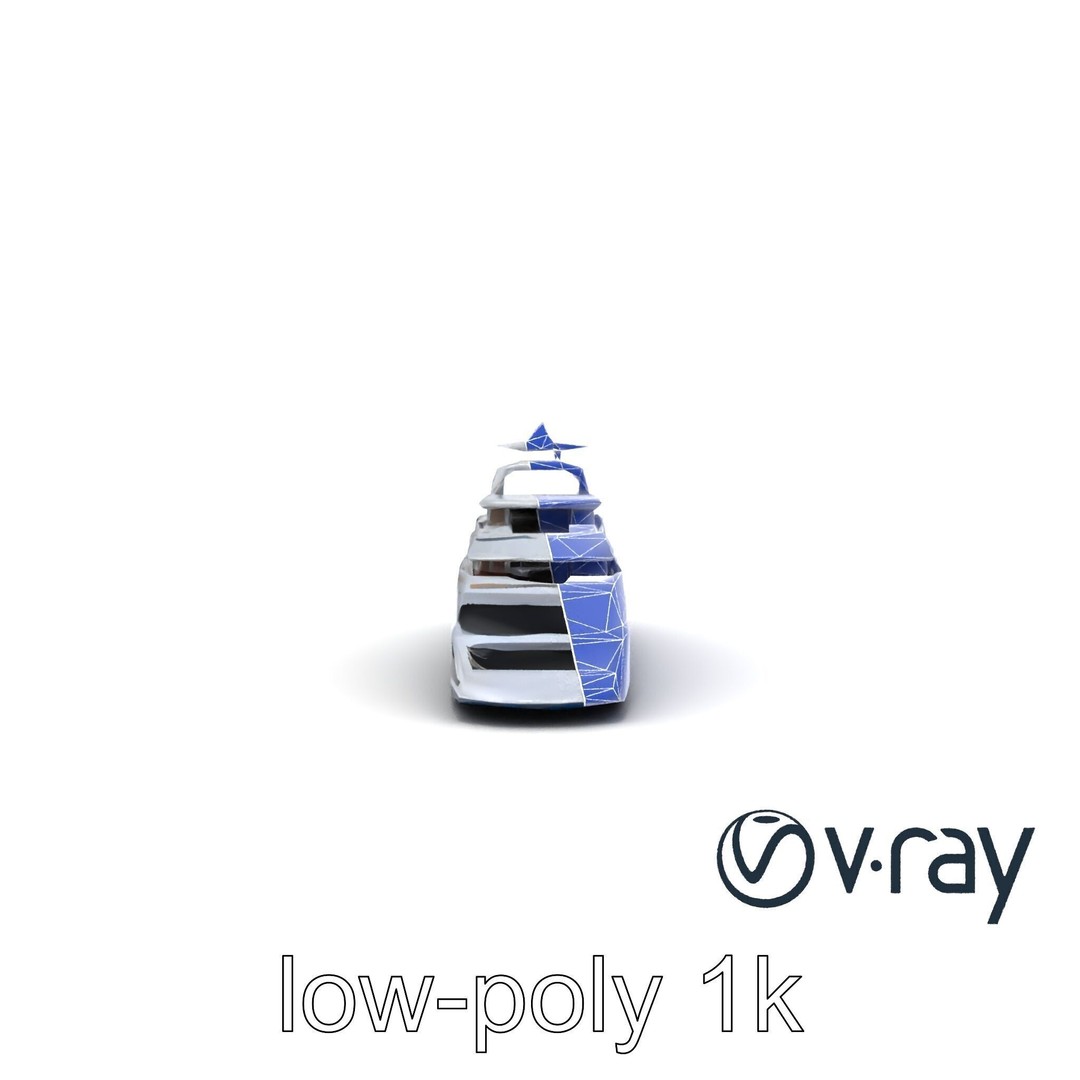 Catamaran Superyacht 3D Model – Low Poly PBR Asset, FBX, Game Ready - View 32