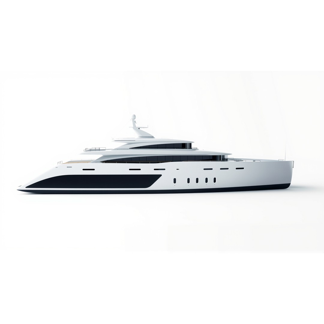 Catamaran Superyacht 3D Model – Low Poly PBR Asset, FBX, Game Ready - View 5