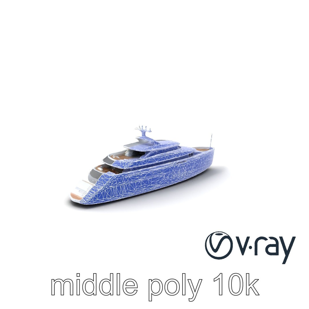 Catamaran Superyacht 3D Model – Low Poly PBR Asset, FBX, Game Ready - View 7