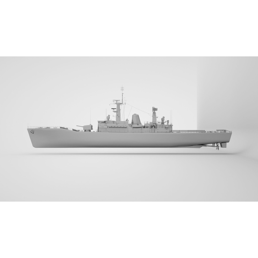 Leander Class Frigate 3D Model – Rigged Military Watercraft, FBX - View 11