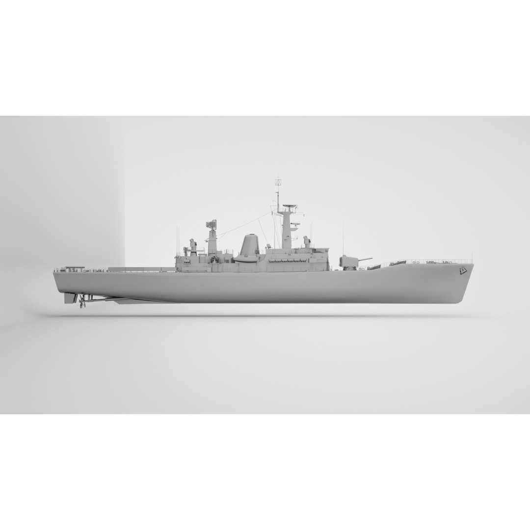 Leander Class Frigate 3D Model – Rigged Military Watercraft, FBX - View 12