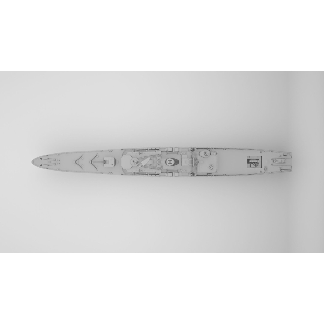 Leander Class Frigate 3D Model – Rigged Military Watercraft, FBX - View 13