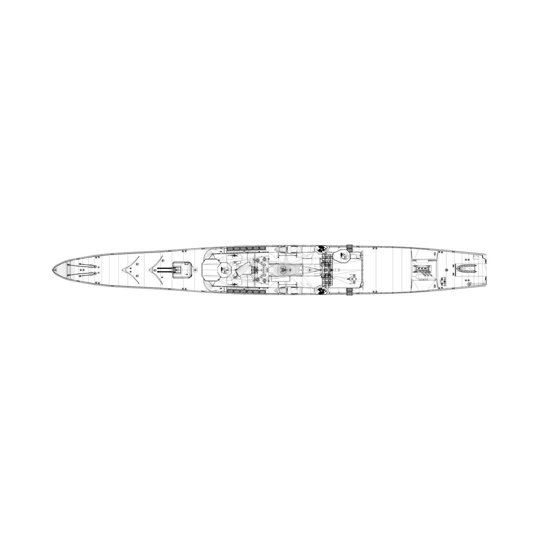 Leander Class Frigate 3D Model – Rigged Military Watercraft, FBX - View 16
