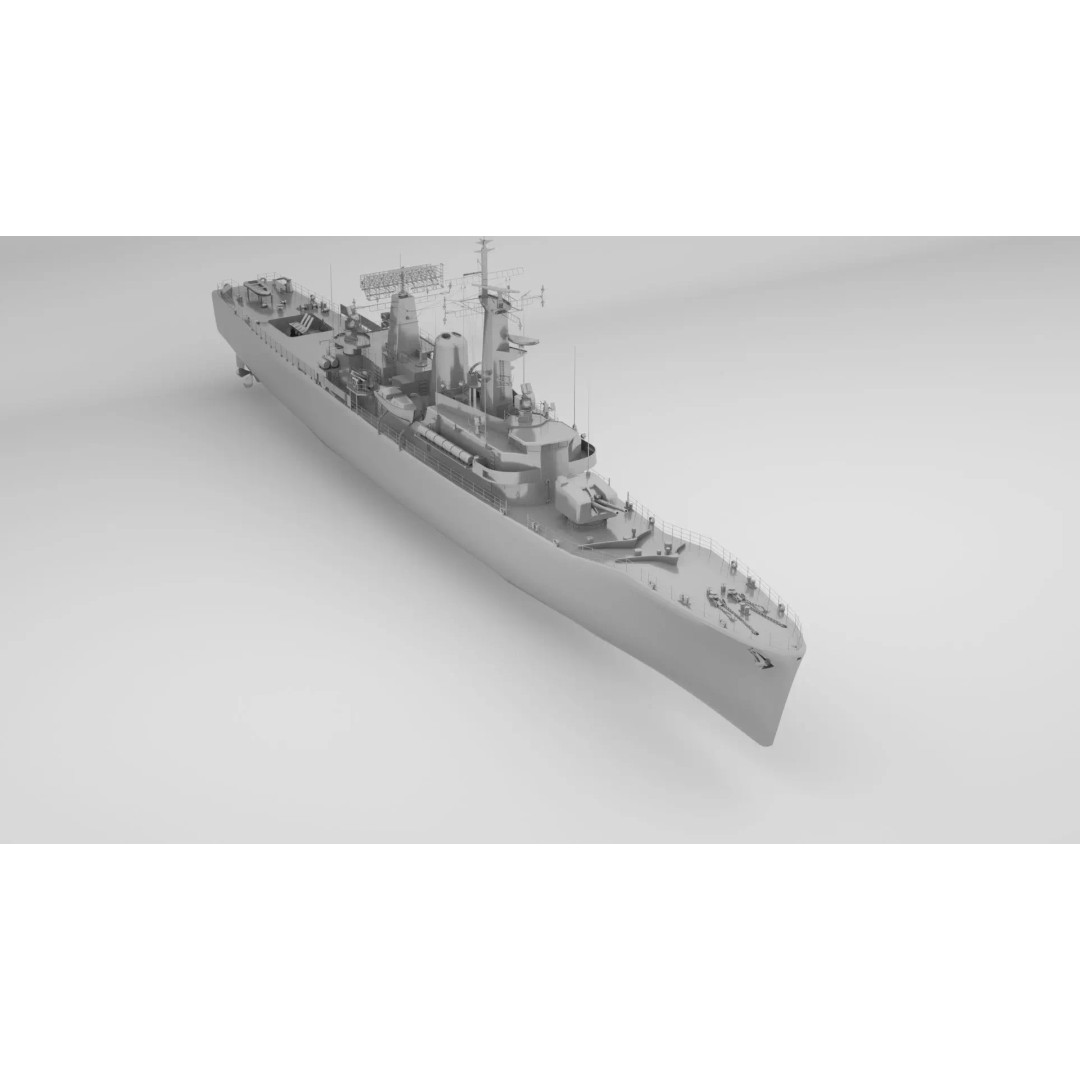 Leander Class Frigate 3D Model – Rigged Military Watercraft, FBX - View 2