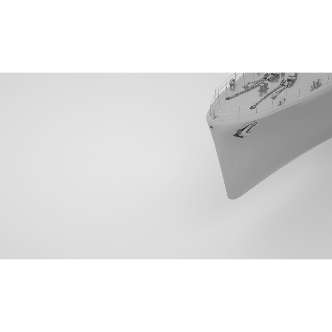 Leander Class Frigate 3D Model – Rigged Military Watercraft, FBX - View 4