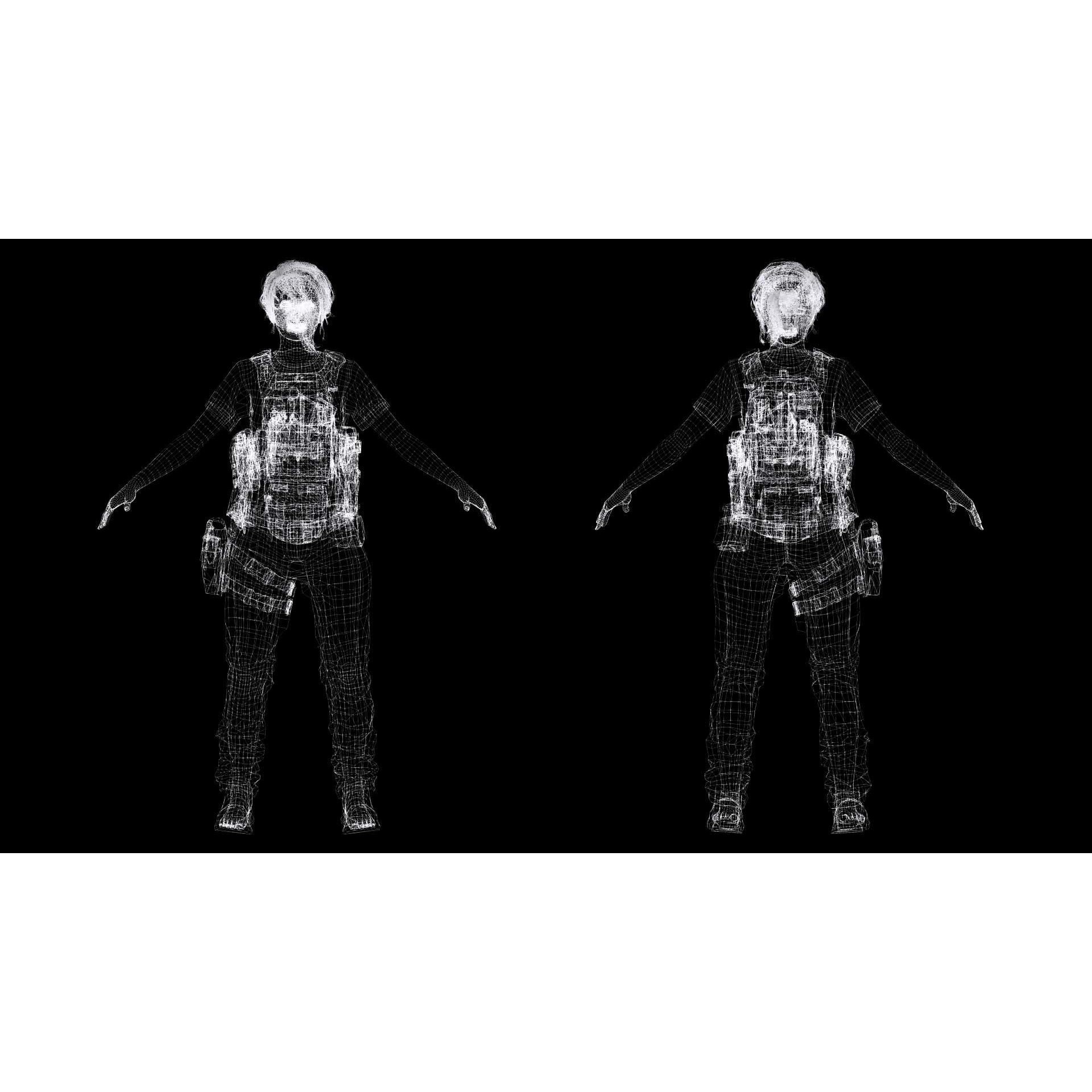 Nora - Low-Poly Game-Ready 3D Model - View 10