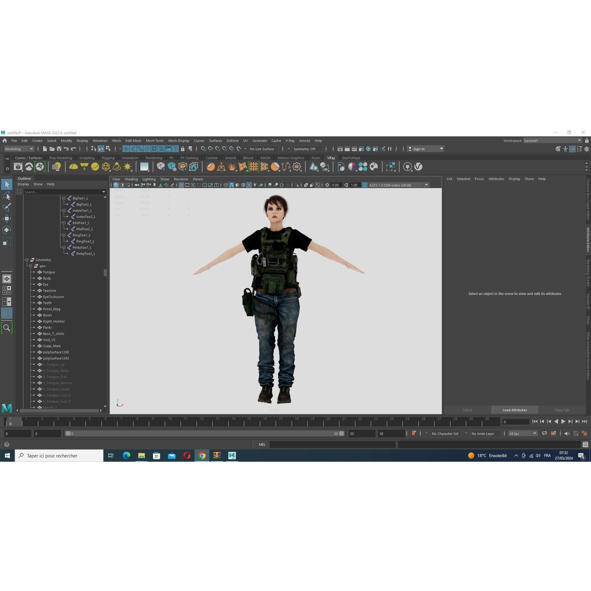 Nora - Low-Poly Game-Ready 3D Model - View 16