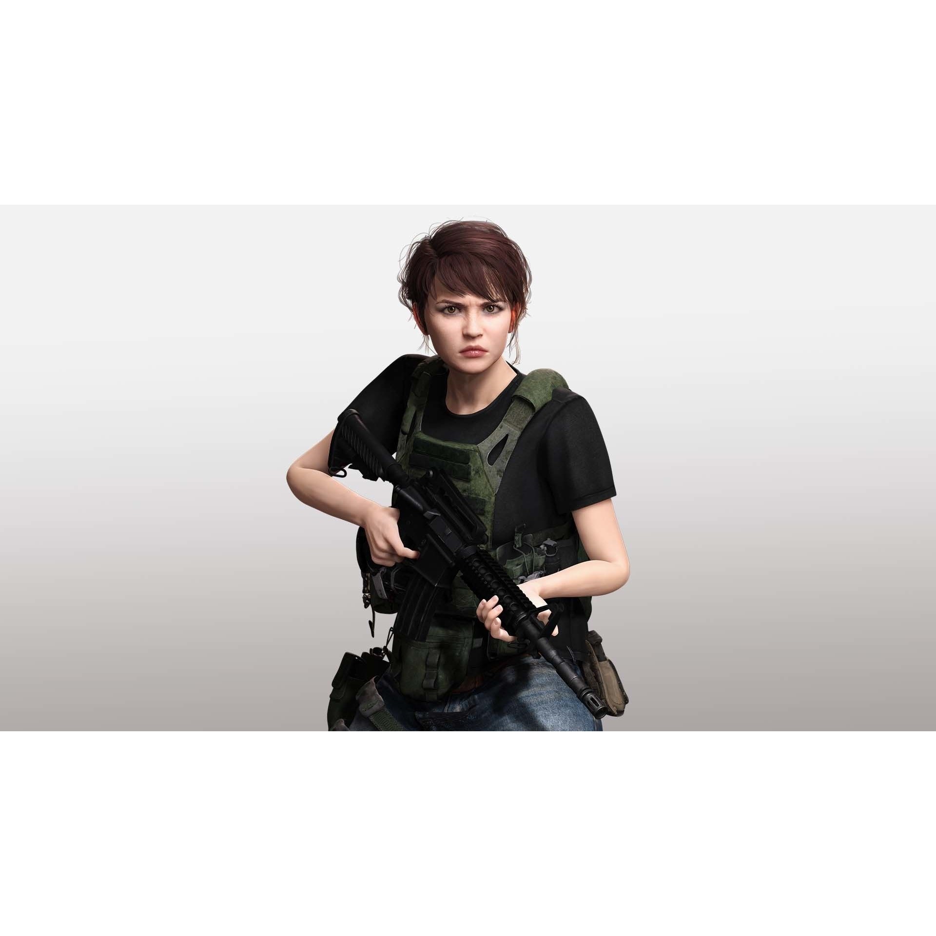 Nora - Low-Poly Game-Ready 3D Model - View 7