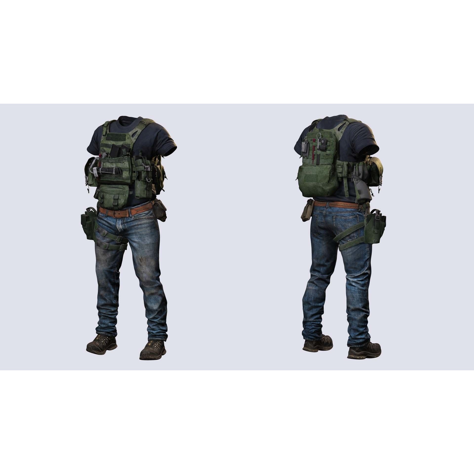 Nora - Low-Poly Game-Ready 3D Model - View 9