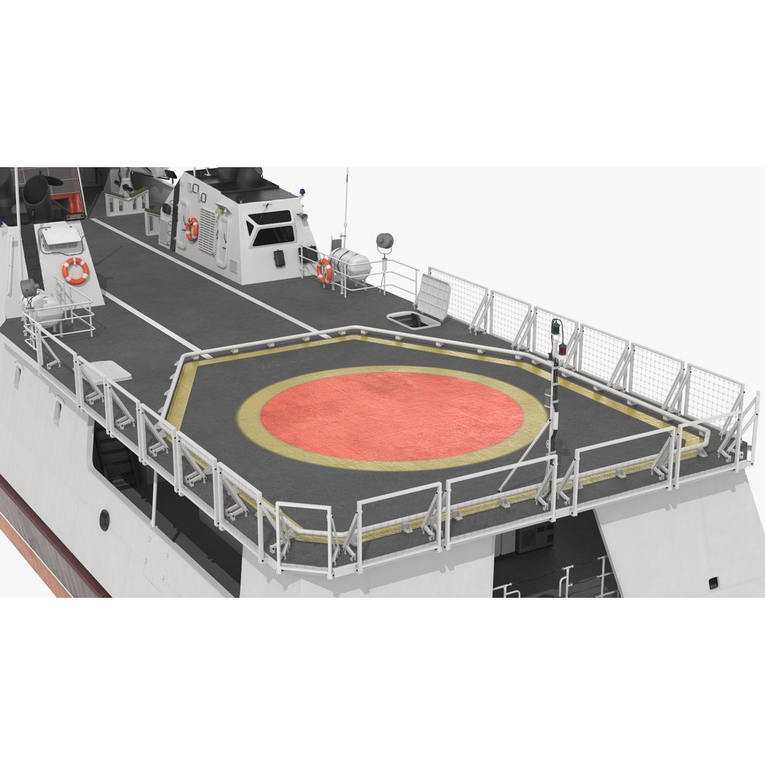 Coast Guard Ship 3D Model – High Poly Game Asset, PBR Textures, FBX - View 19
