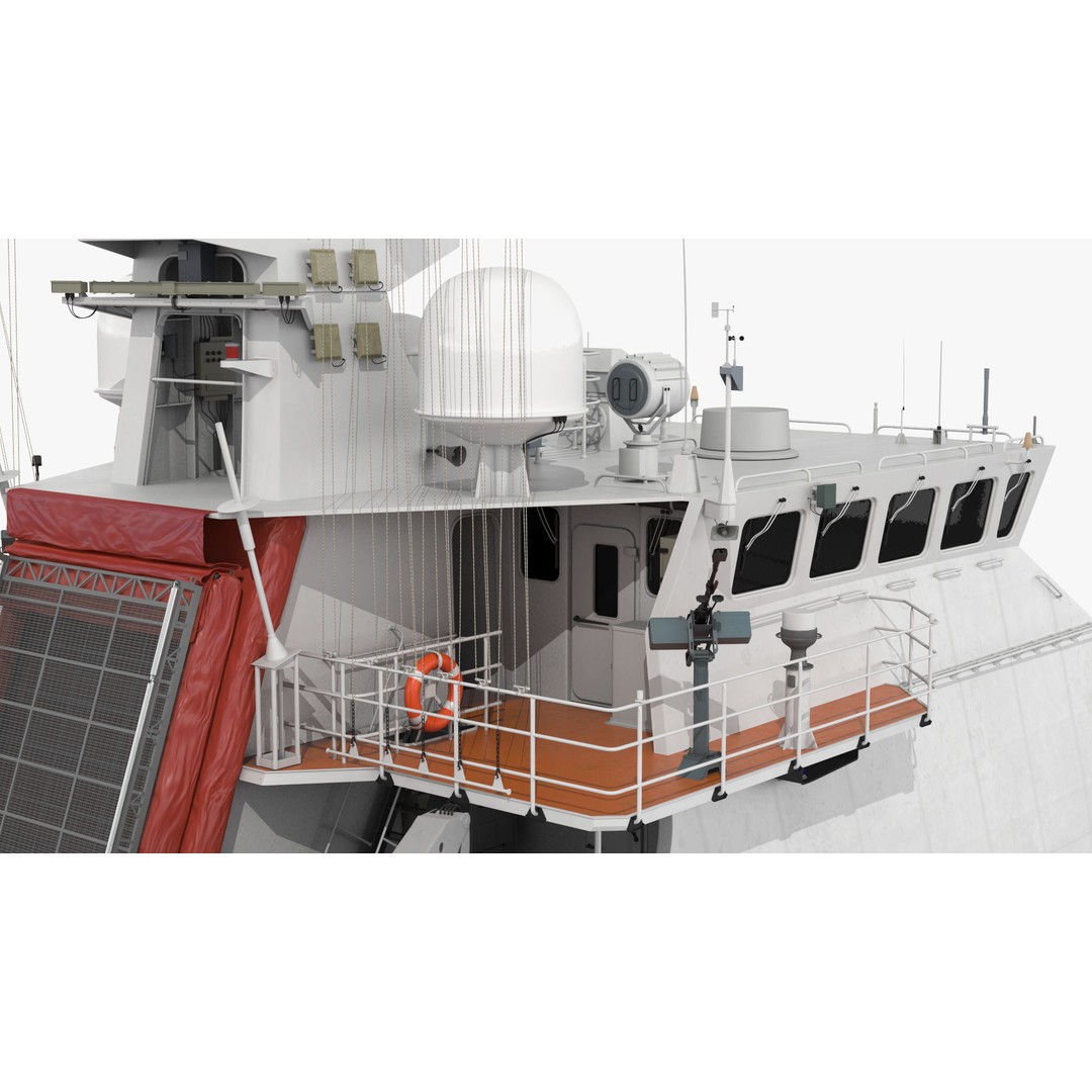 Coast Guard Ship 3D Model – High Poly Game Asset, PBR Textures, FBX - View 21