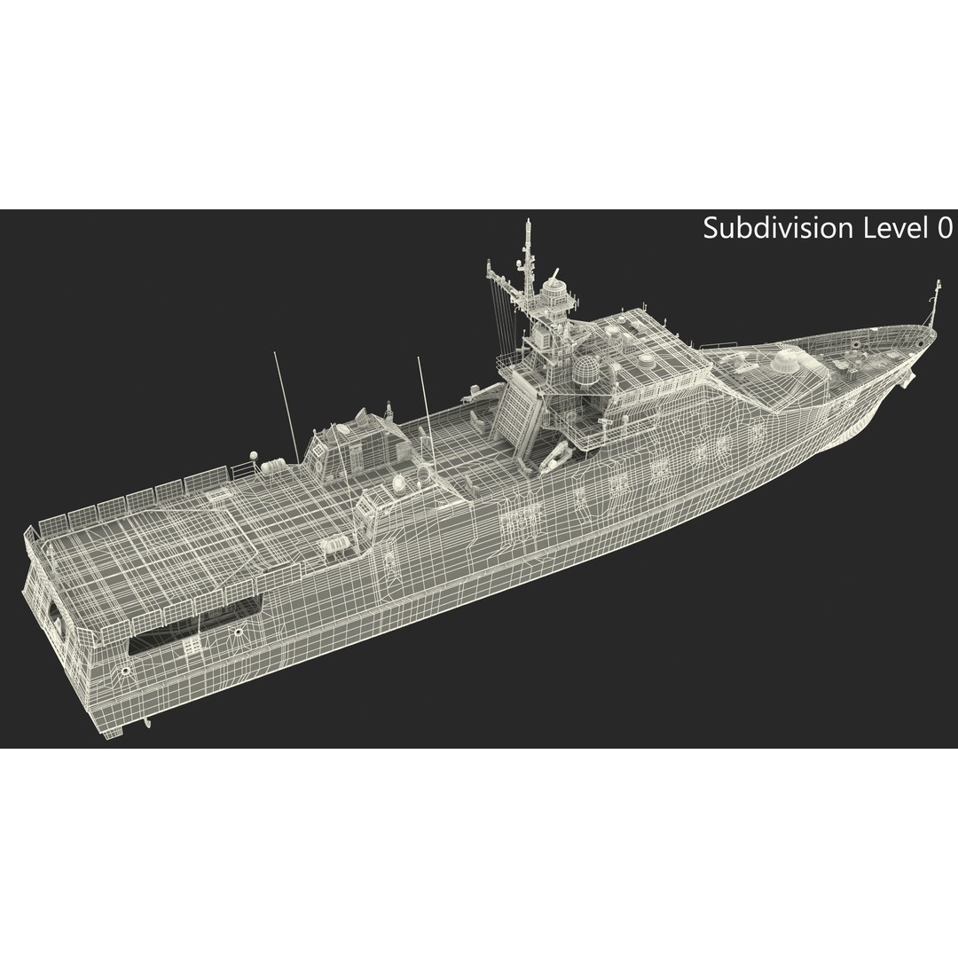 Coast Guard Ship 3D Model – High Poly Game Asset, PBR Textures, FBX - View 28