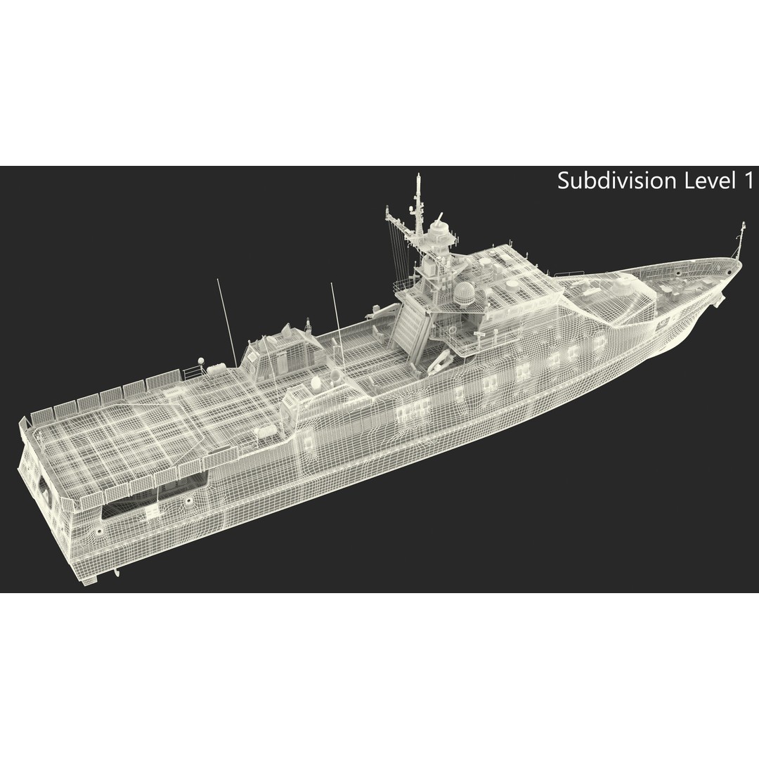 Coast Guard Ship 3D Model – High Poly Game Asset, PBR Textures, FBX - View 29