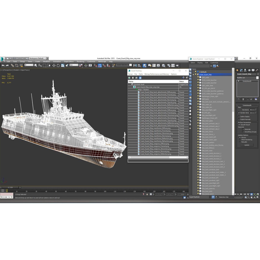 Coast Guard Ship 3D Model – High Poly Game Asset, PBR Textures, FBX - View 32