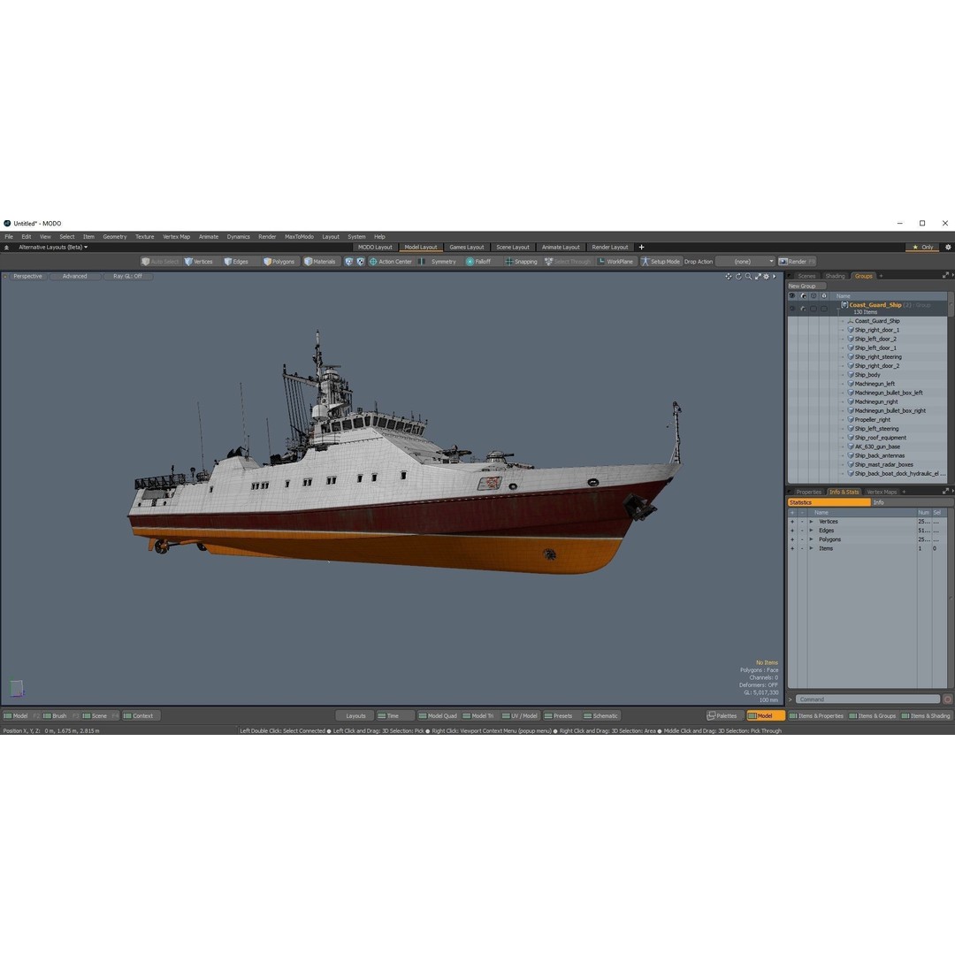 Coast Guard Ship 3D Model – High Poly Game Asset, PBR Textures, FBX - View 34