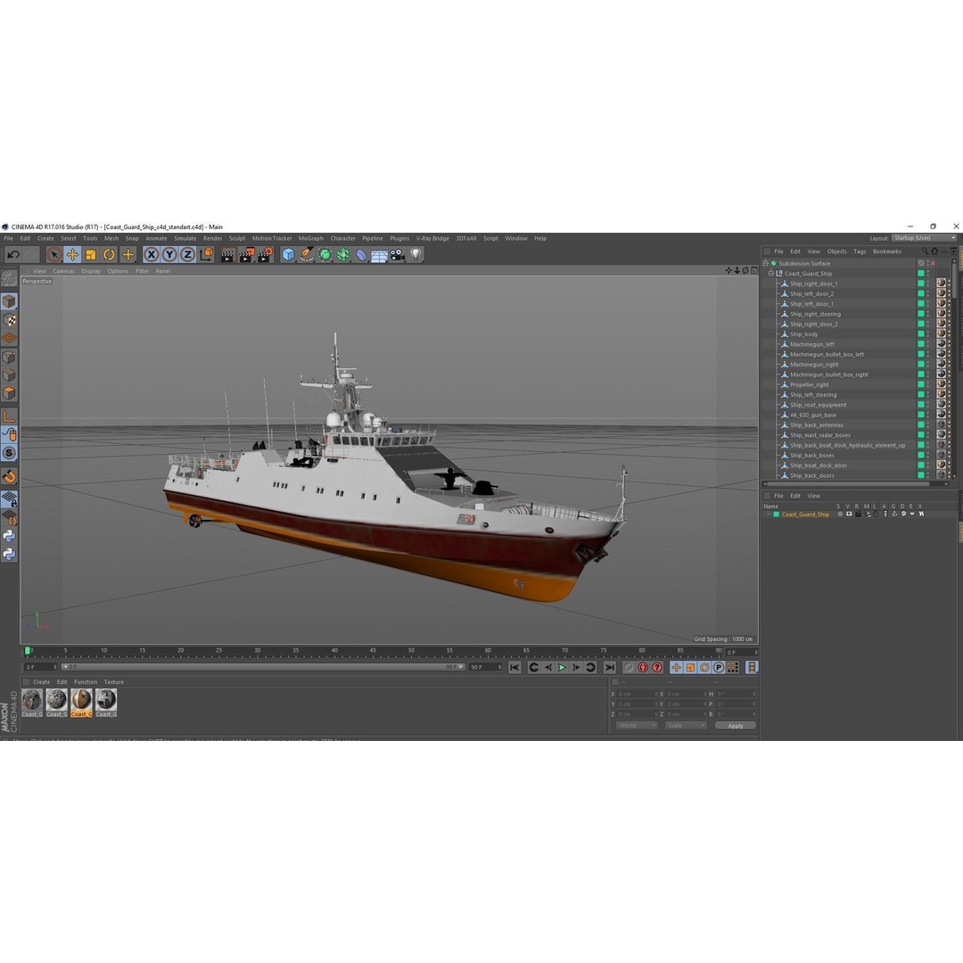 Coast Guard Ship 3D Model – High Poly Game Asset, PBR Textures, FBX - View 35