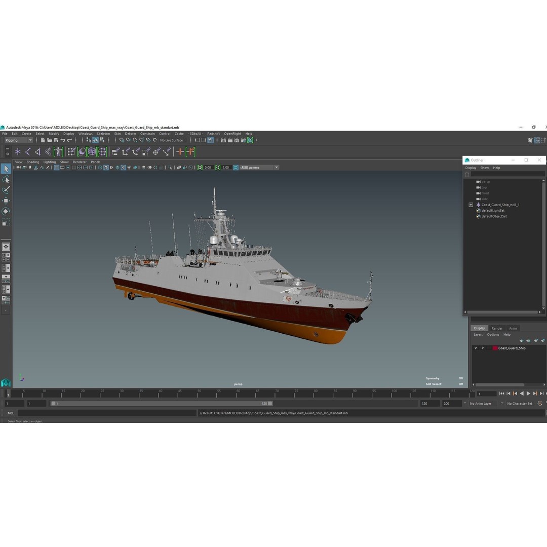 Coast Guard Ship 3D Model – High Poly Game Asset, PBR Textures, FBX - View 36