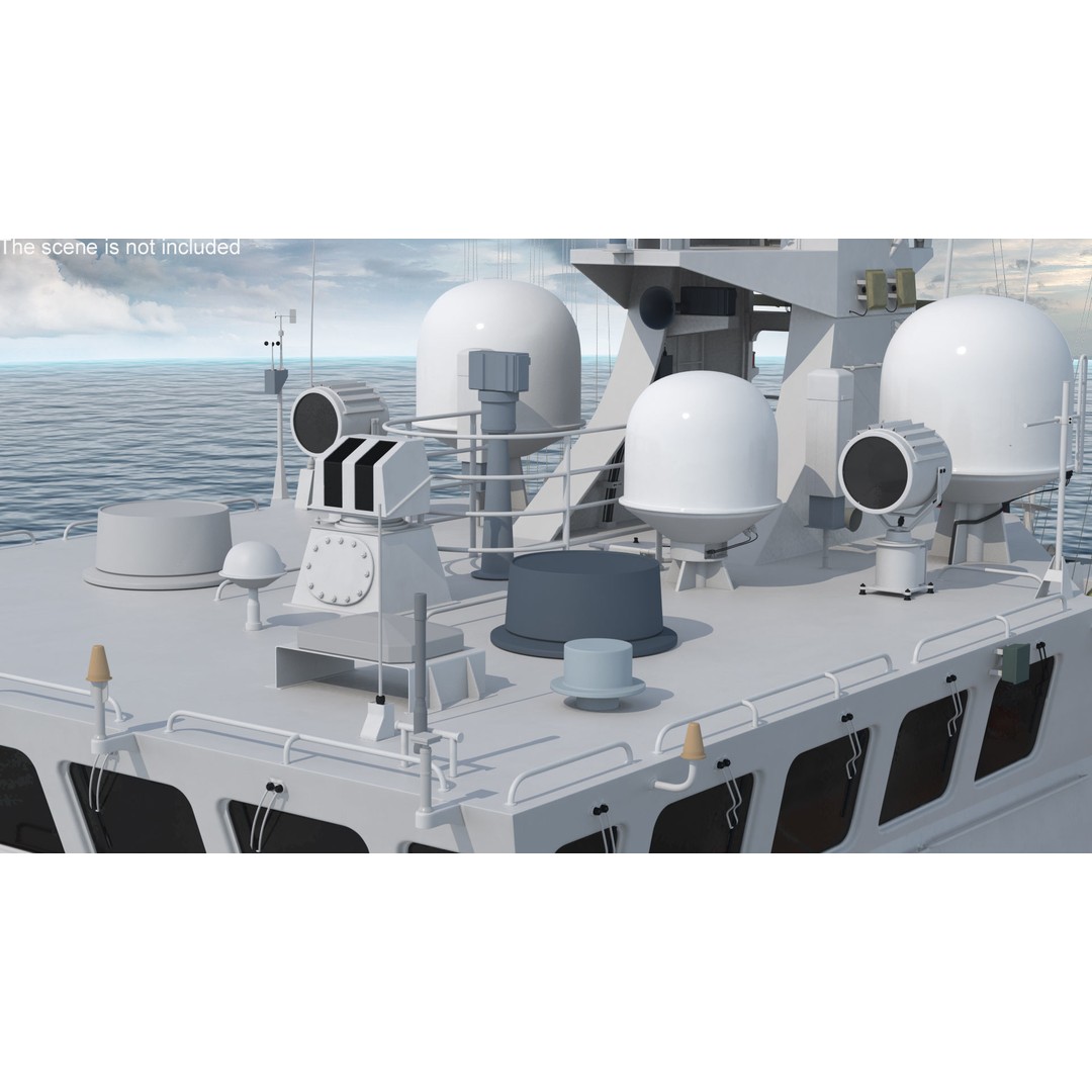 Coast Guard Ship 3D Model – High Poly Game Asset, PBR Textures, FBX - View 8