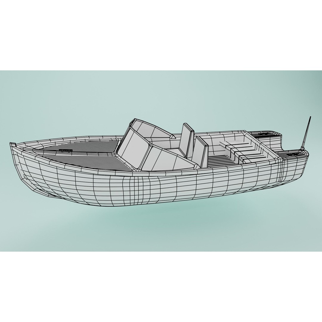 Simple Boat 3D Model – Low Poly Watercraft for Games, FBX & OBJ