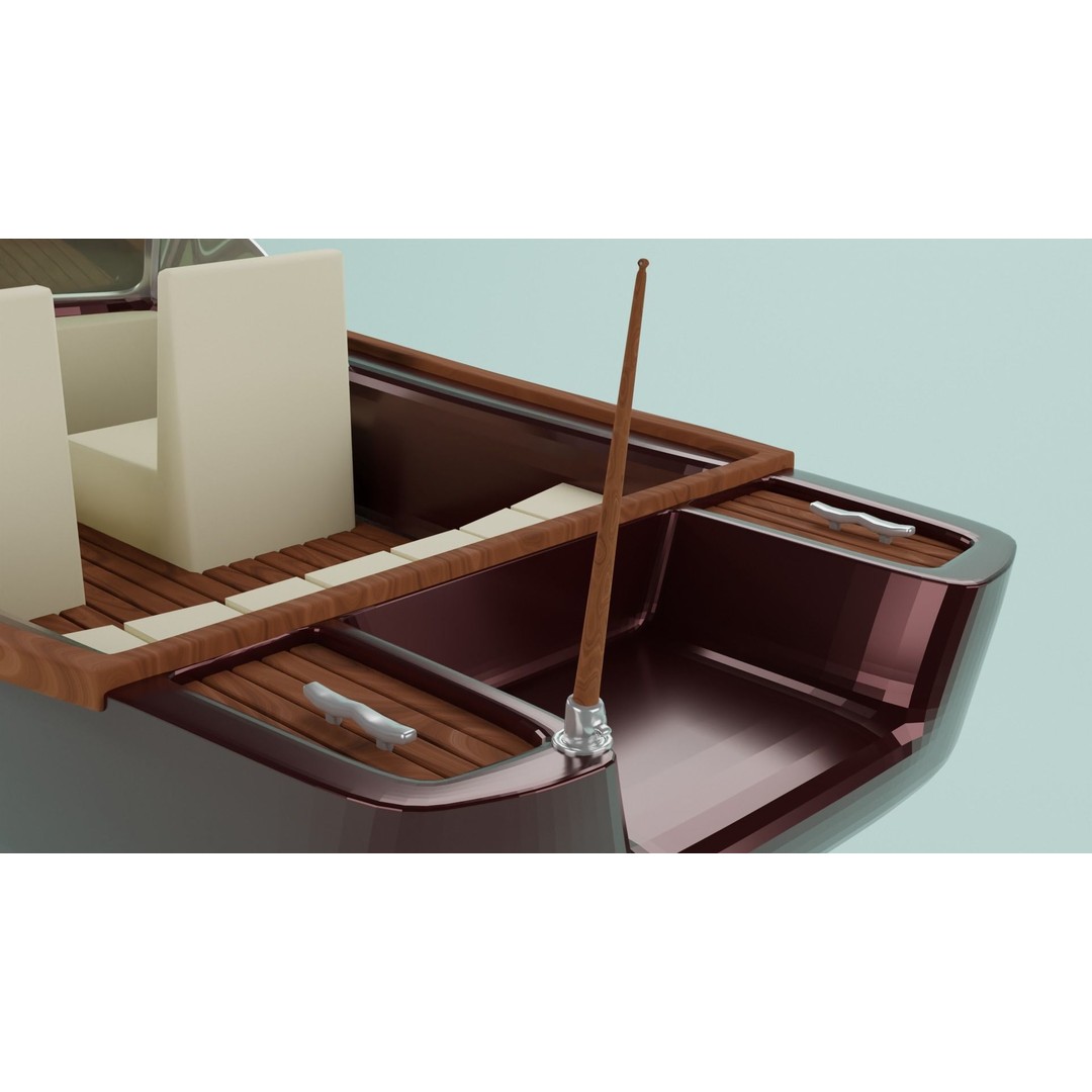 Simple Boat 3D Model – Low Poly Watercraft for Games, FBX & OBJ - View 10