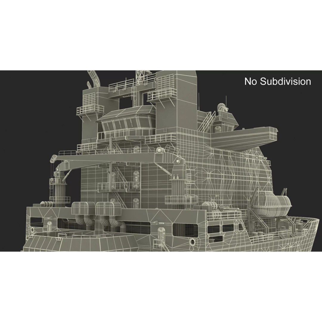 Semi-Submersible Yacht Carrier 3D Model – PBR Vessel for Marine Logistics - View 15