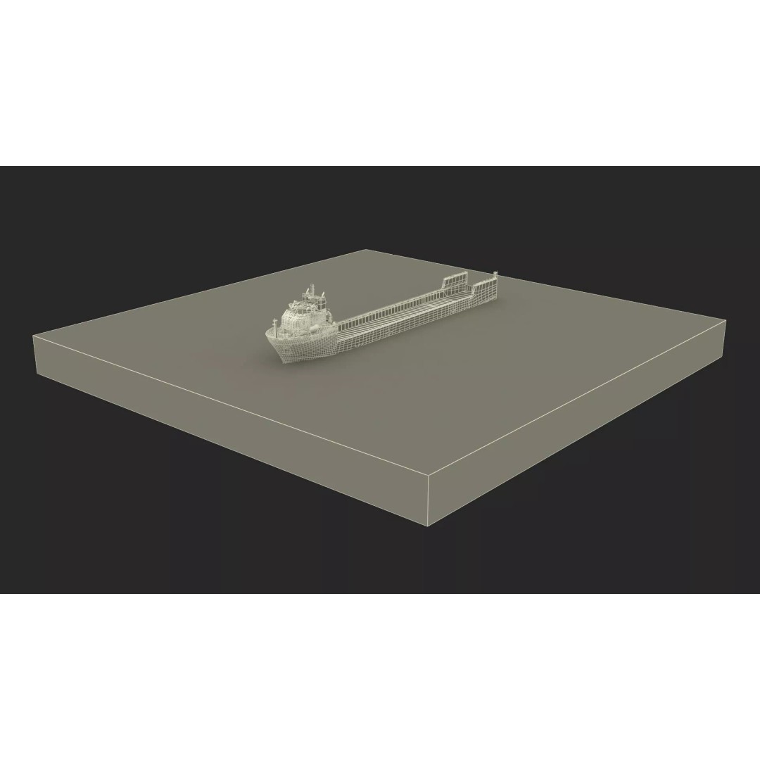 Semi-Submersible Yacht Carrier 3D Model – PBR Vessel for Marine Logistics - View 19