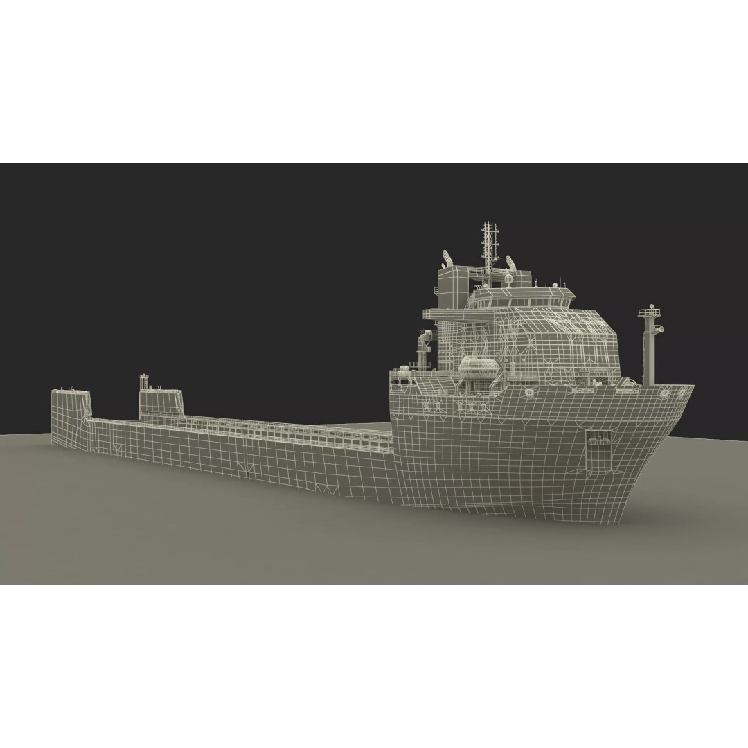 Semi-Submersible Yacht Carrier 3D Model – PBR Vessel for Marine Logistics - View 20