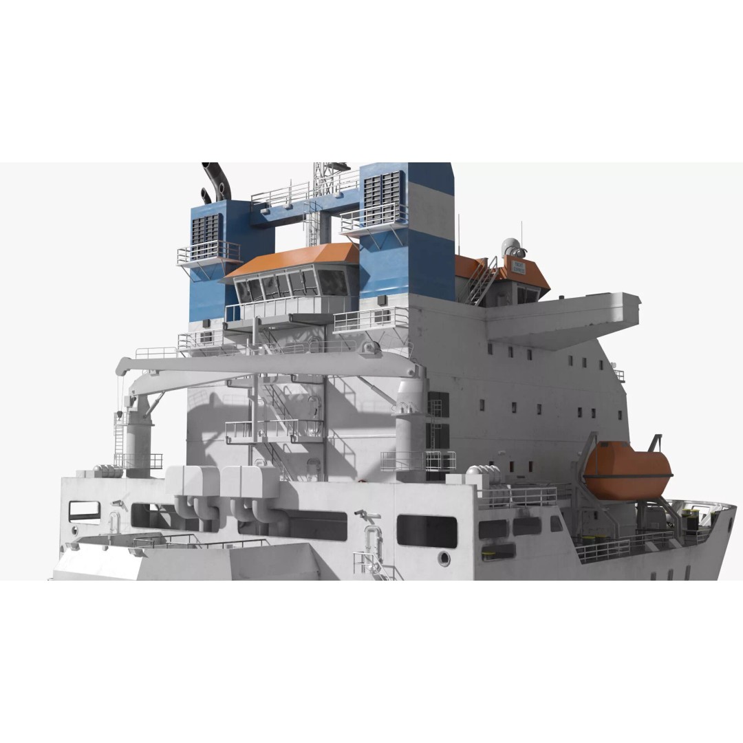 Semi-Submersible Yacht Carrier 3D Model – PBR Vessel for Marine Logistics - View 8