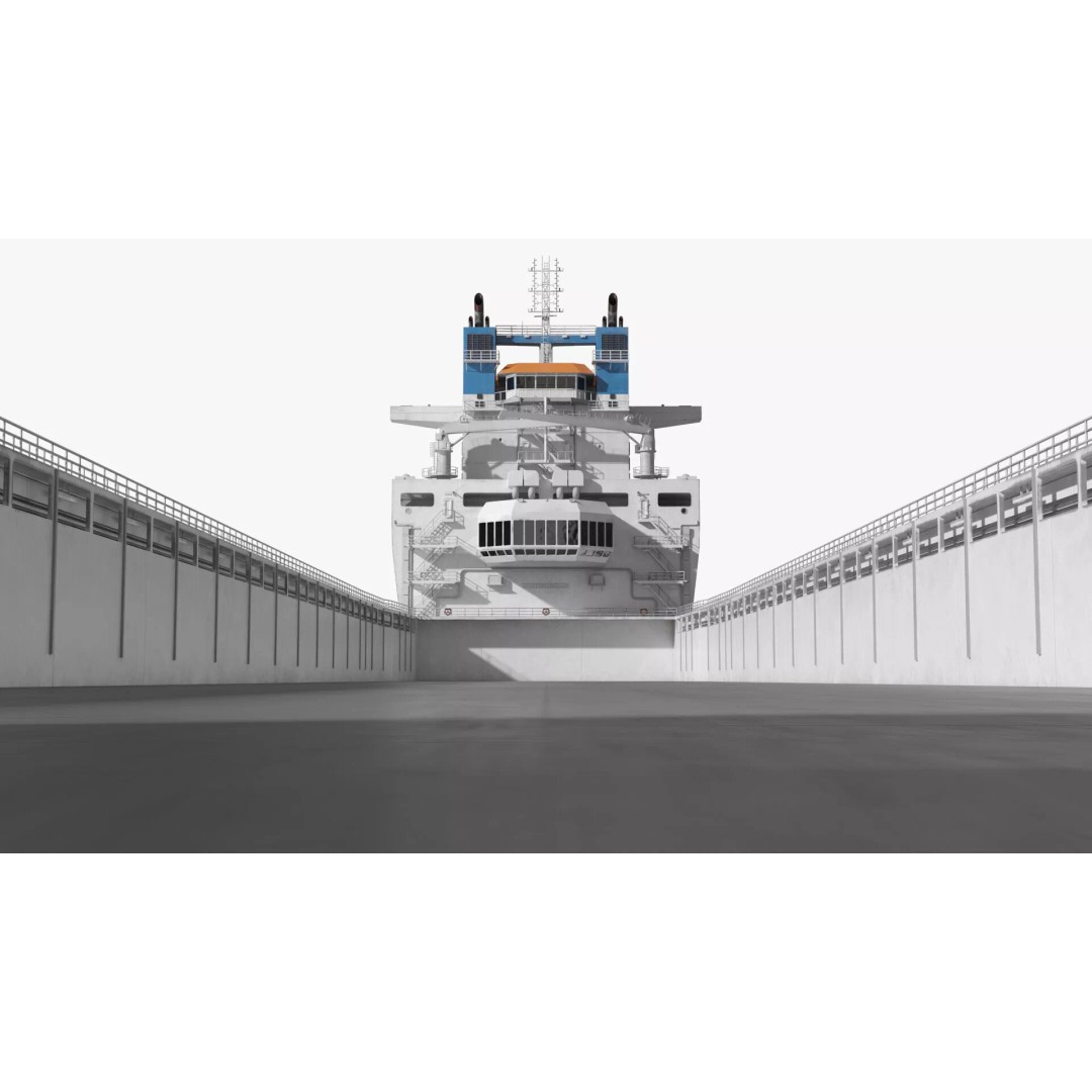 Semi-Submersible Yacht Carrier 3D Model – PBR Vessel for Marine Logistics - View 9