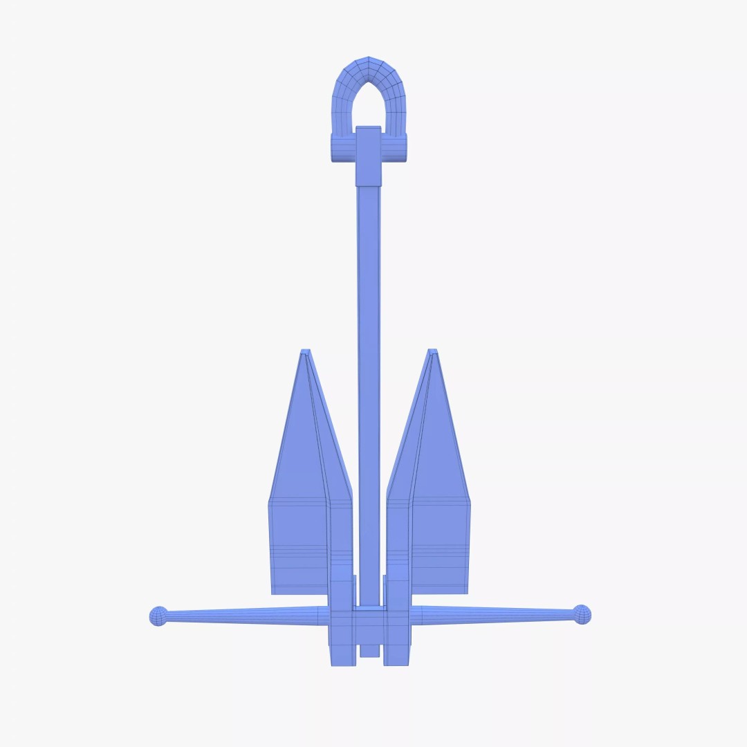 Anchor V12 3D Model – High-Quality PBR Asset, Blender, FBX, OBJ