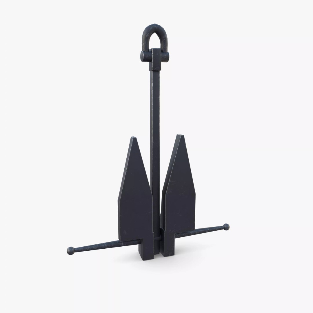 Anchor V12 3D Model – High-Quality PBR Asset, Blender, FBX, OBJ - View 10