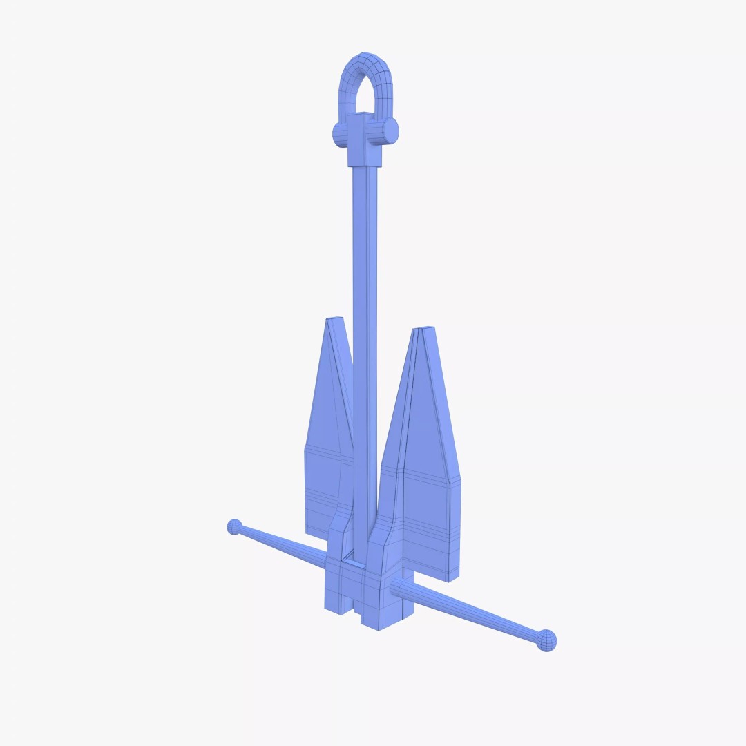Anchor V12 3D Model – High-Quality PBR Asset, Blender, FBX, OBJ - View 17