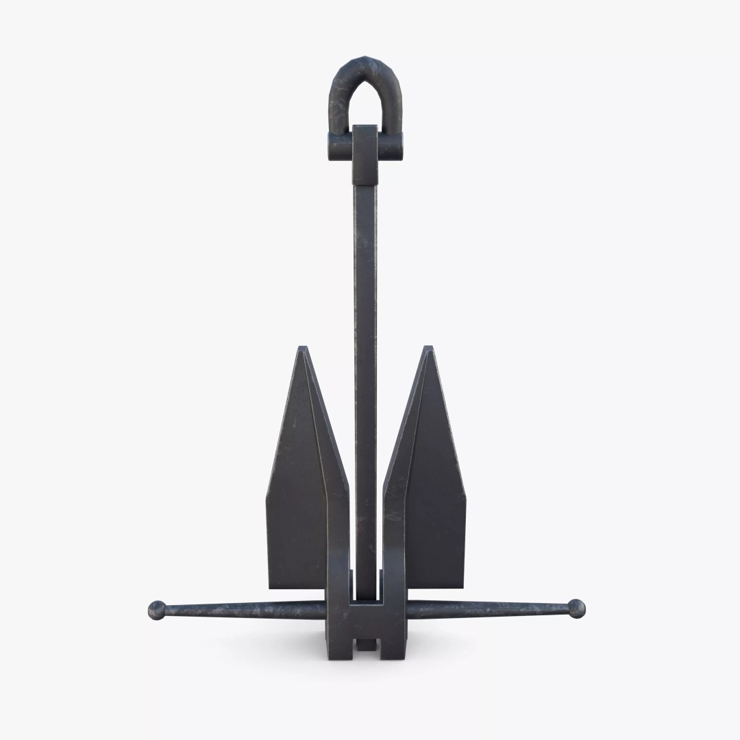 Anchor V12 3D Model – High-Quality PBR Asset, Blender, FBX, OBJ - View 2