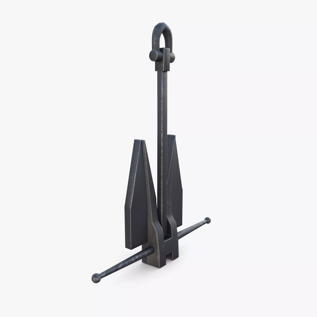 Anchor V12 3D Model – High-Quality PBR Asset, Blender, FBX, OBJ - View 3