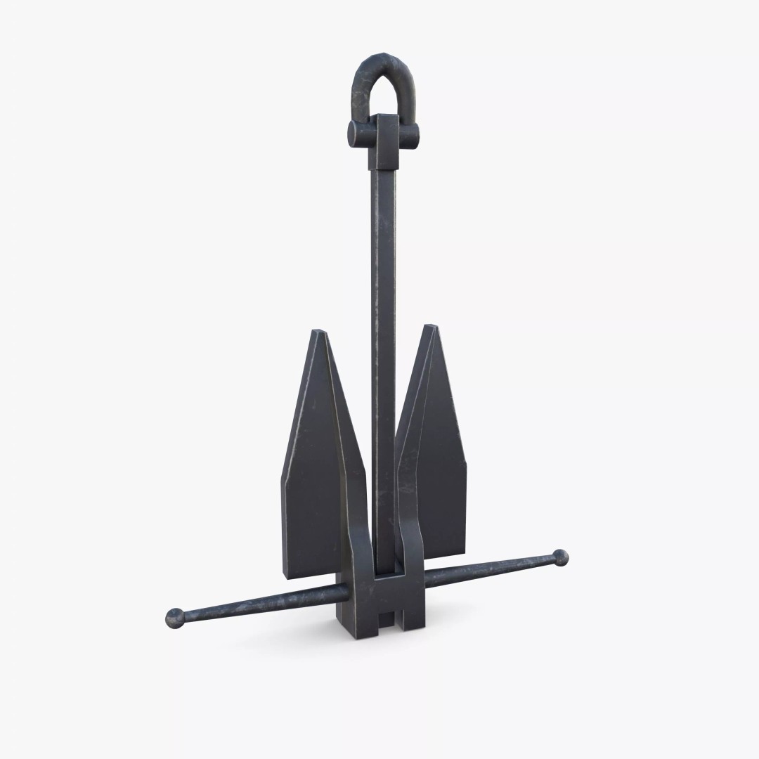 Anchor V12 3D Model – High-Quality PBR Asset, Blender, FBX, OBJ - View 4