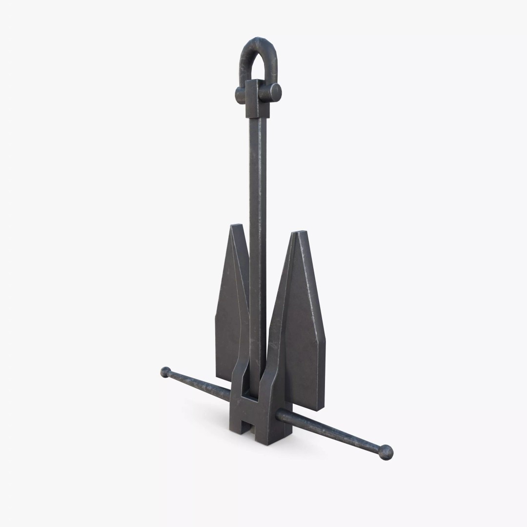 Anchor V12 3D Model – High-Quality PBR Asset, Blender, FBX, OBJ - View 7