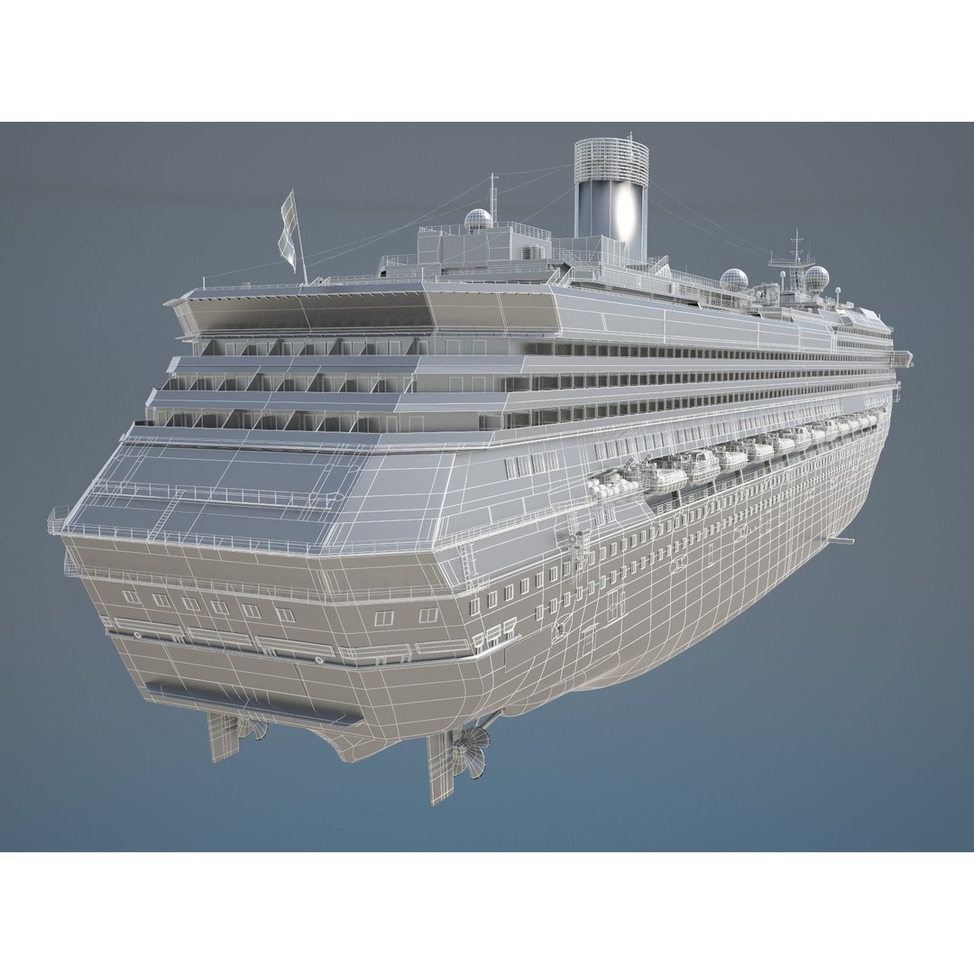 Costa Concordia 3D Model – High Poly Cruise Ship, FBX, OBJ